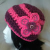 Purple and Pink Stripe Hat