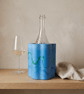 Blue and Green Ocean Marbled Wine Cooler Handmade 750ml Bottle Cooler