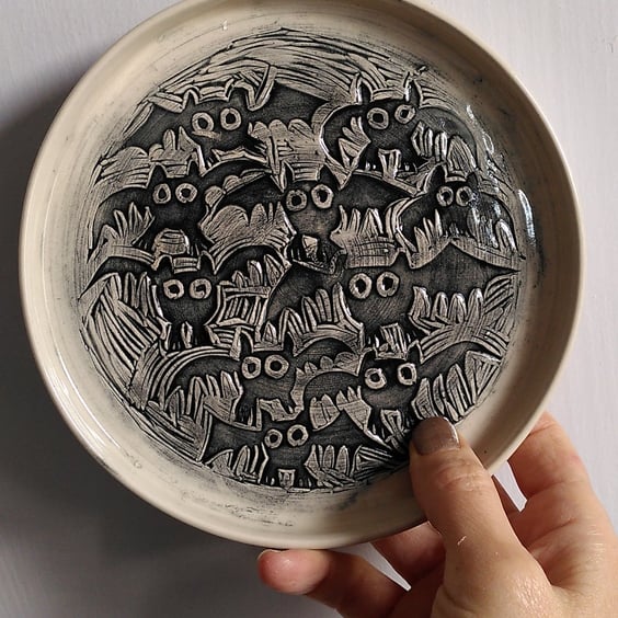 Bat ceramic dish 
