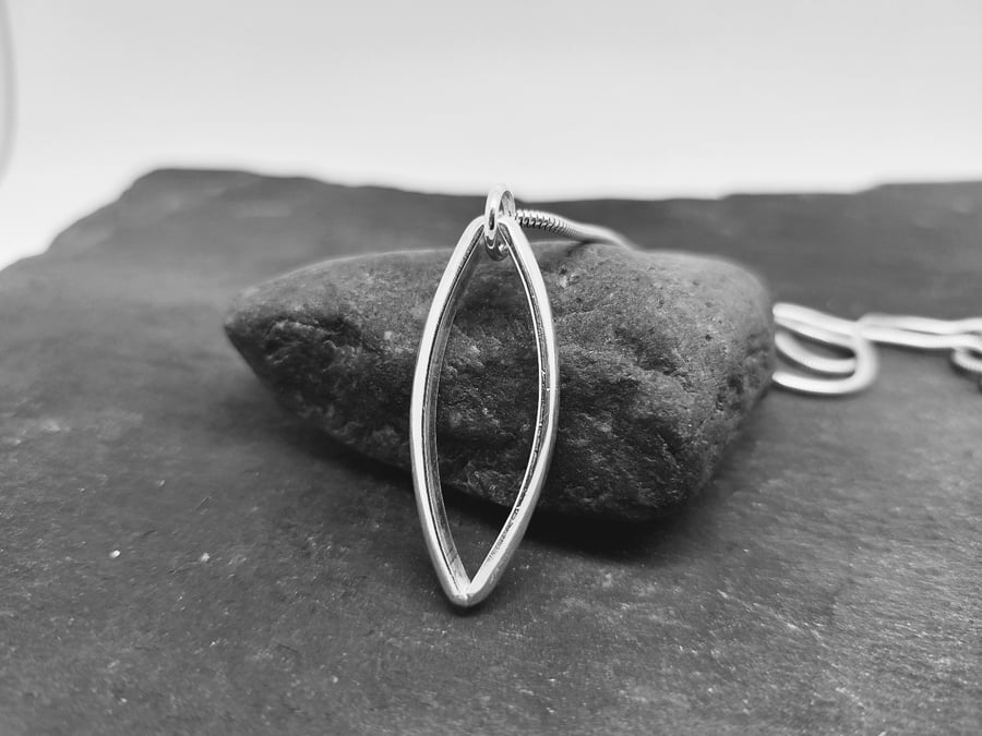 Sterling Silver Oval Pendant 