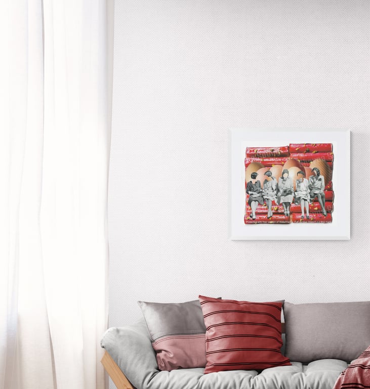 'The Luncheon' print of handmade collage