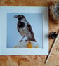 Hooded Crow Art Print - bird lover gift corvid gothic