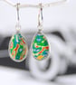Boatite earrings - reversible drops on hoops - Image 2