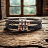 70th Birthday Personalised Leather Bracelet – Gift Boxed