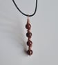 Handmade Red Snakeskin Jasper & Copper Pendant Necklace Gift Boxed  - Image 6