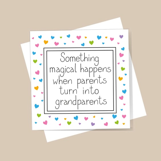 Grandparents Card - first grandchild, new baby, blank inside