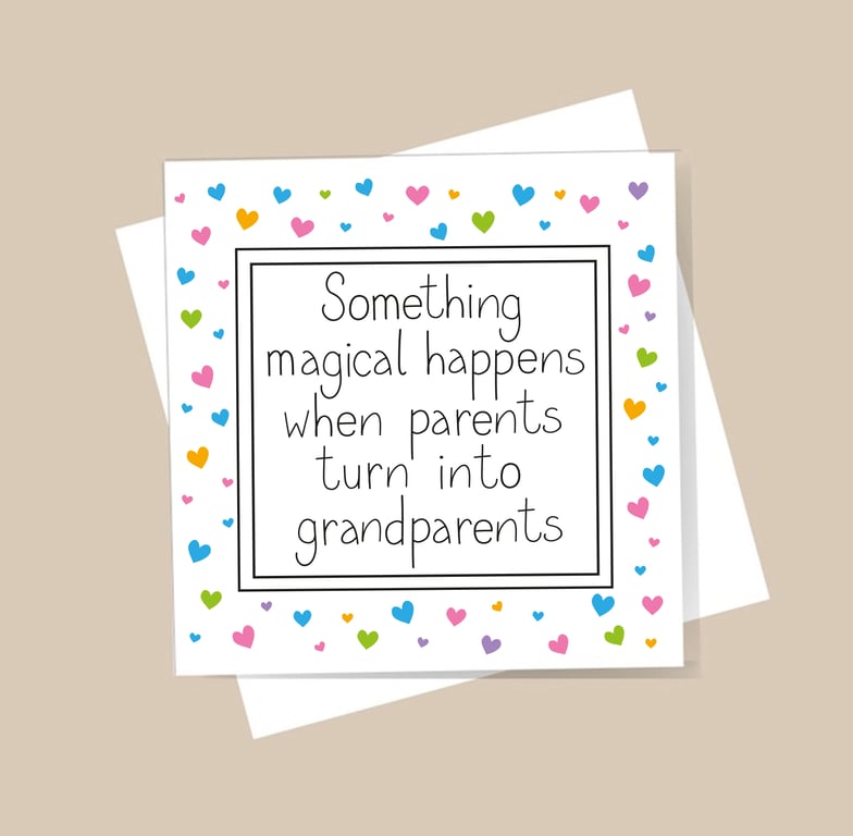 Grandparents Card - first grandchild, new baby, blank inside, free delivery
