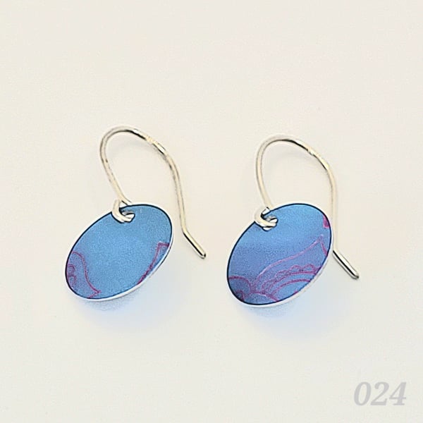 024 - Handmade Aluminium and Silver Reversible Earrings