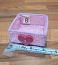 Small tray for small desk items - pink and purple with heart charm - Image 3