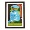 Leatherhead, River Mole travel poster print by Susie West