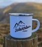 Enamel Hiking mug, Adventure Mug, Welsh Mountain Mug, Mwg Cymraeg, Hiker Gift - Image 1