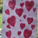Love hearts watercolour art
