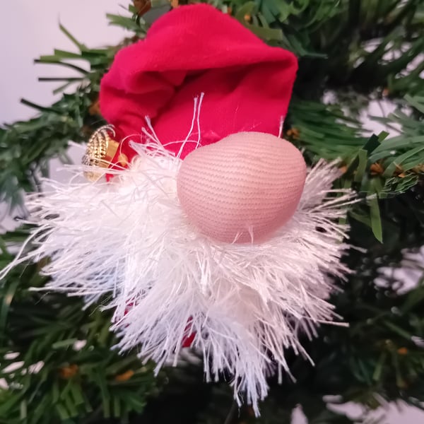 Gnome Christmas Tree Ornament - Red Hat and White Beard