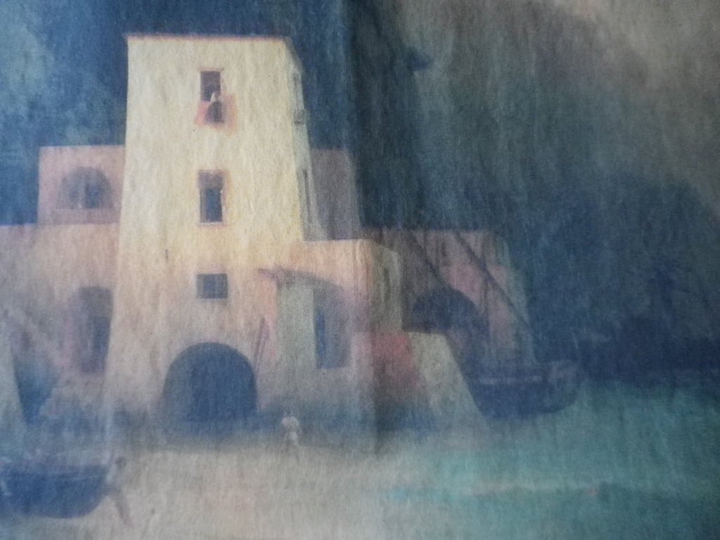  Boathouse Antibes,A4 unframed, mounted, free hook & easel, free shipp Ref 3992