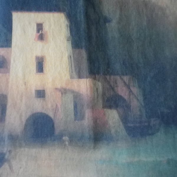  Boathouse Antibes,A4 unframed, mounted, free hook & easel, free shipp Ref 3992