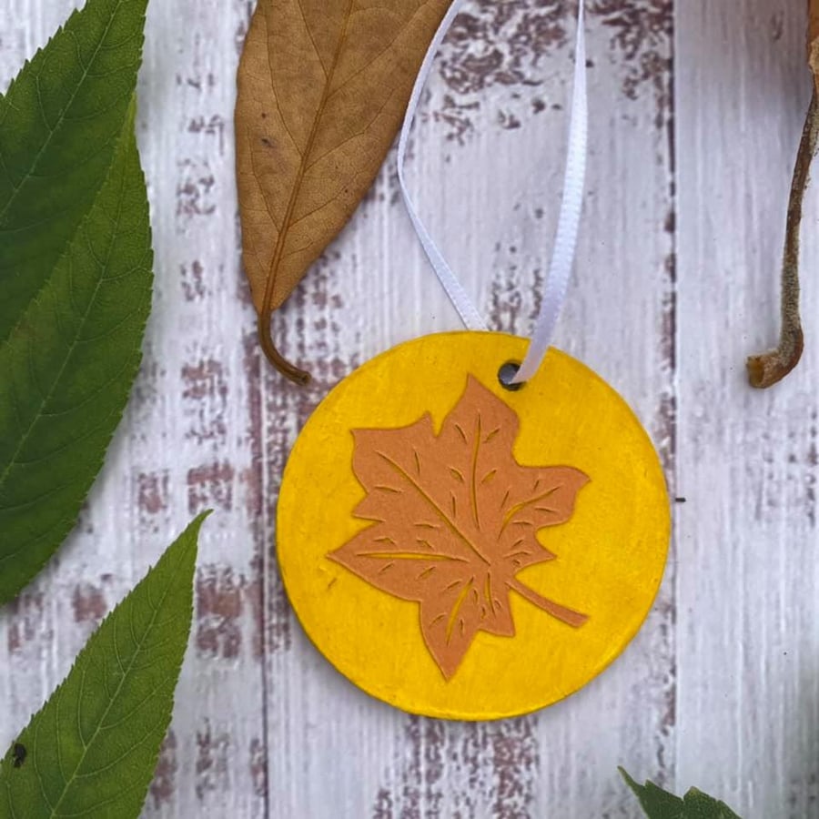HALF PRICE "Sycamore Leaf" Hanging Decoration - Original Papercut
