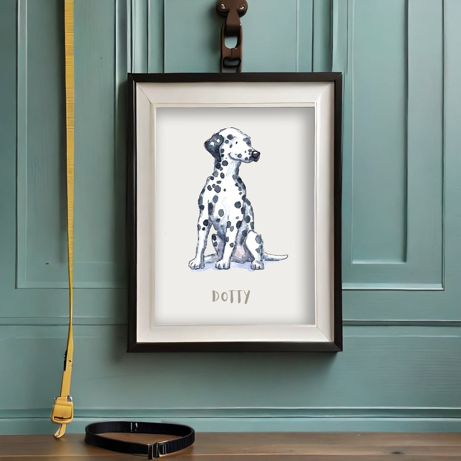 Dalmatian Personalised Dog Print
