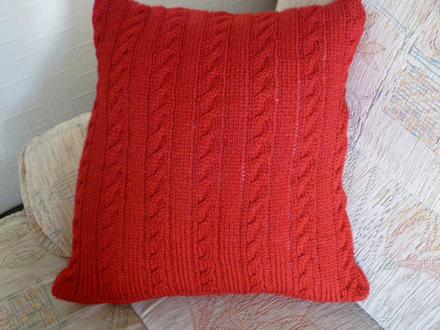Aran Cushion Covers Handmade Hand Knitted