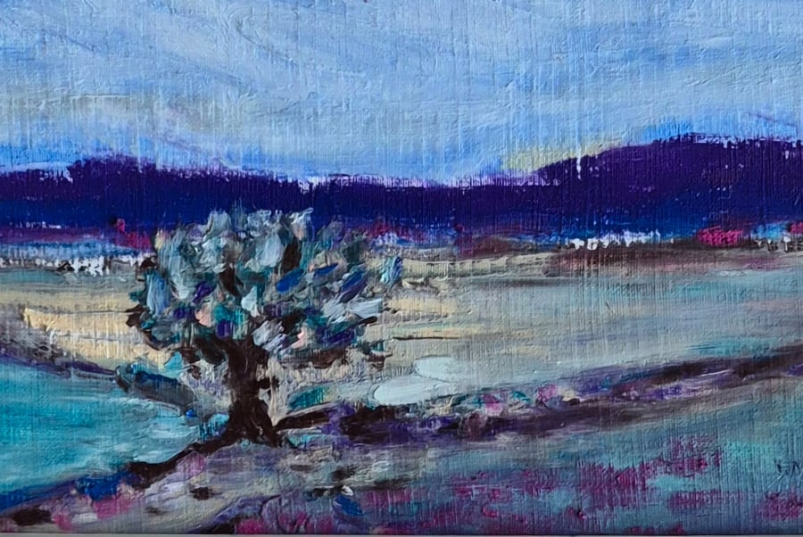 "Blue horizon" is an original oil painting 