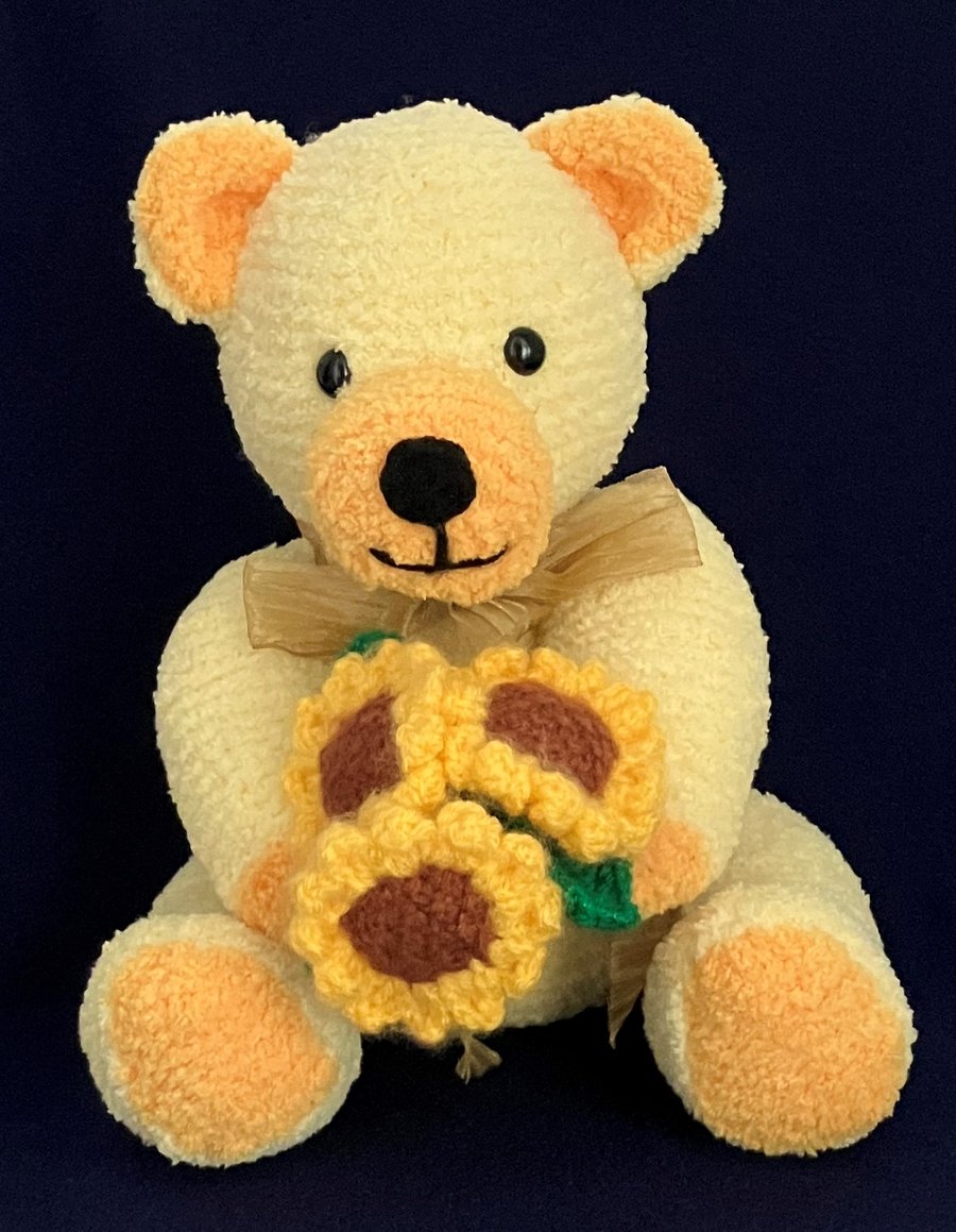 Special Occasion Yellow Bear with a Sunflower bouquet 