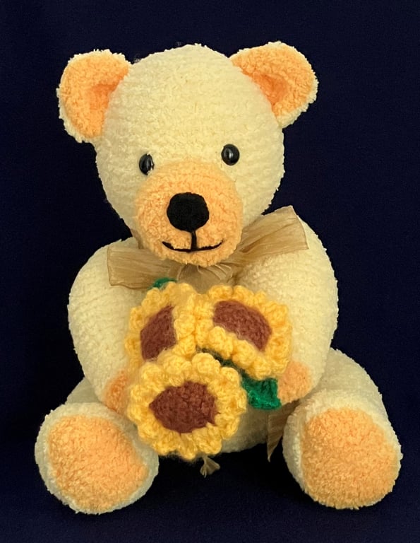 Special Occasion Yellow Bear with a Sunflower bouquet 