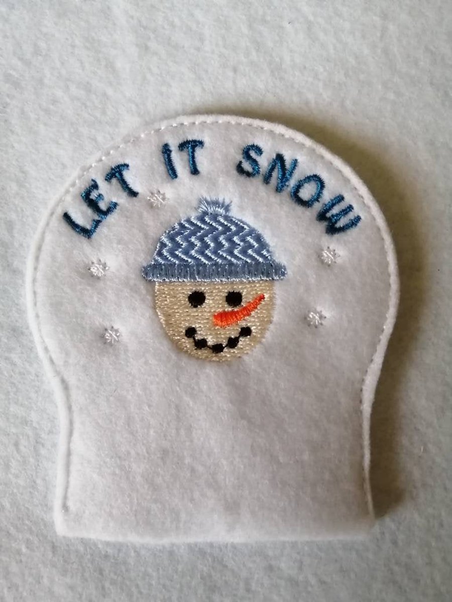 542. Snowman tea light cover.