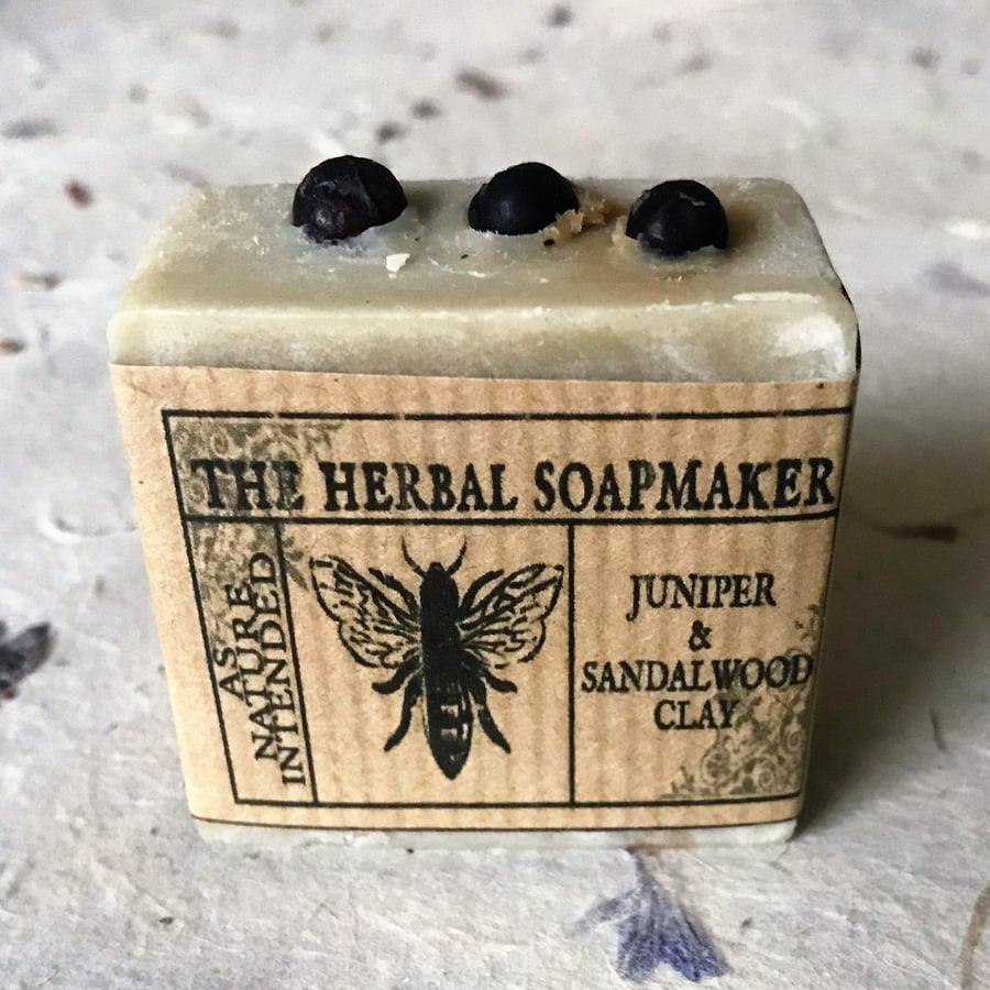 Guest Soap - Juniper & Sandalwood Green Clay Shaving Soap