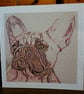 Dog Cards - Staffordshire Bull Terrier, Greyhound, Pug and French Bulldog
