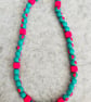 Bright, chunky beaded Neckalce
