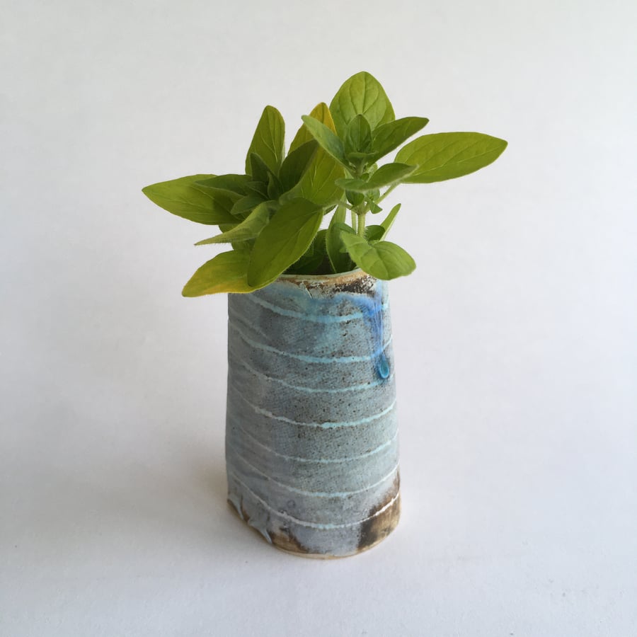 Little Ceramic Landscape Vase for Flowers