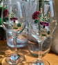 Set of 2 Hand Painted Wine Glasses