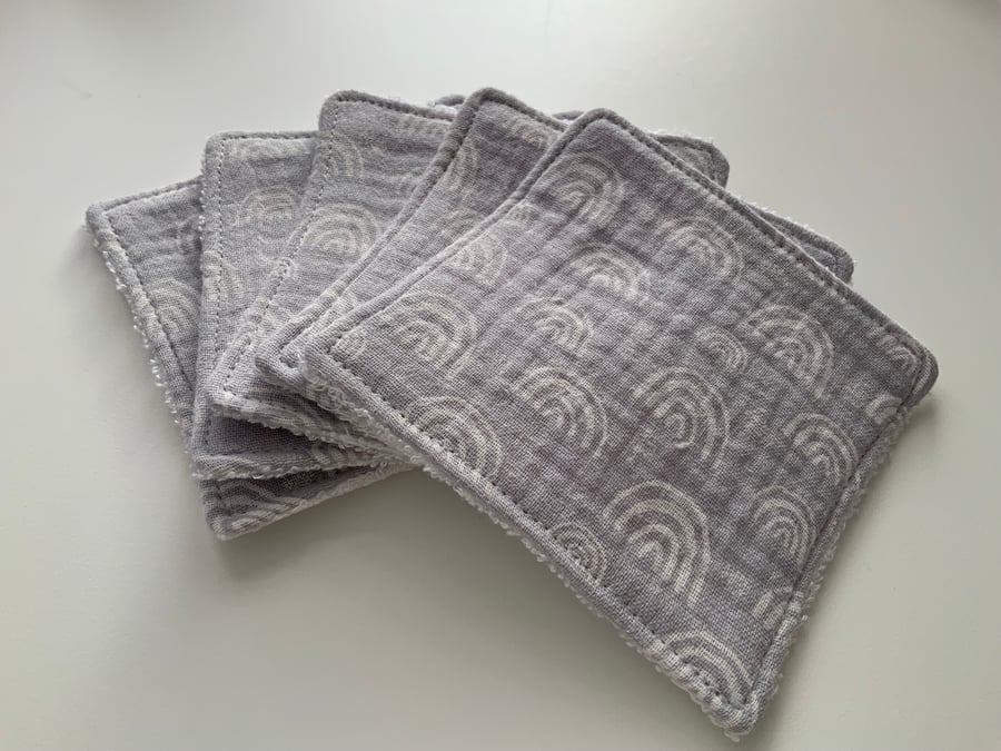 Reusable Bamboo Towelling Cotton Face Wipes, Eco friendly, Washable, Make up pad