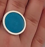 Eco Sterling Silver Blue Statement Ring