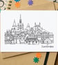 Dunfermline Skyline Greetings Card - Image 1