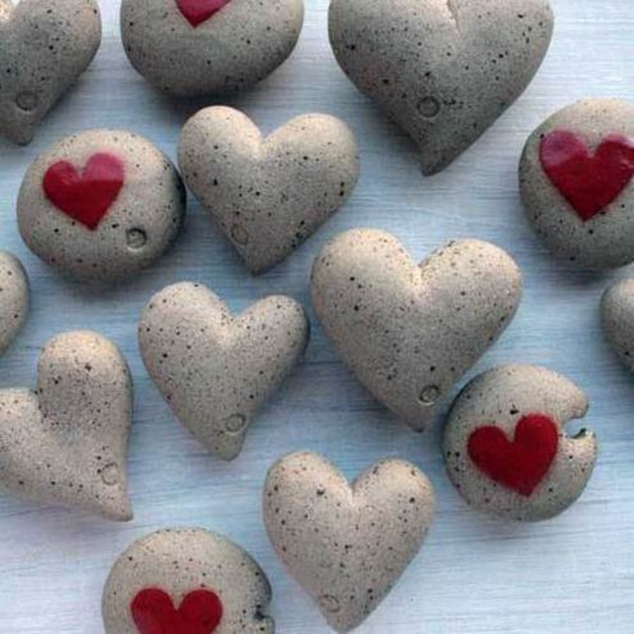 Mothers day gift - Pebble heart - wedding favour