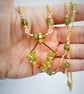 Natural Peridot & Gold Rosary Link 30 Inch Chain and Pendant - Image 8