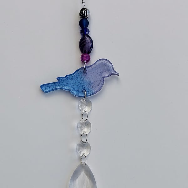 Sparkly Resin Sun Catcher Decoration - Bird 1