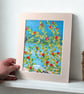 Scottish coast - landscape - painting - red wildflowers - letterbox gift - Image 5