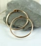 Gold Fill Hoop Earrings 18 mm - Simple overlap closure - 14k Gold Fill - Image 3