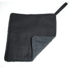 Black Pot Holder With Black Back Kitchen Grab Mat Pad Chef's Surface Saver