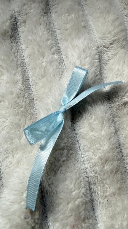 Handmade Light Blue Satin Ribbon Bows - Craft & Sewing Supplies - Baby Blue Bows