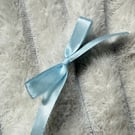 Handmade Light Blue Satin Ribbon Bows - Craft & Sewing Supplies - Baby Blue Bows