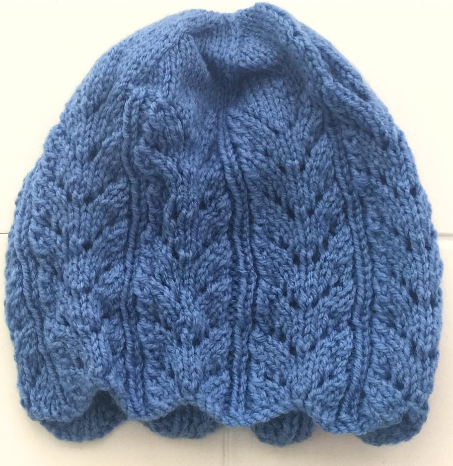 Blue Fancy Knitted Hat