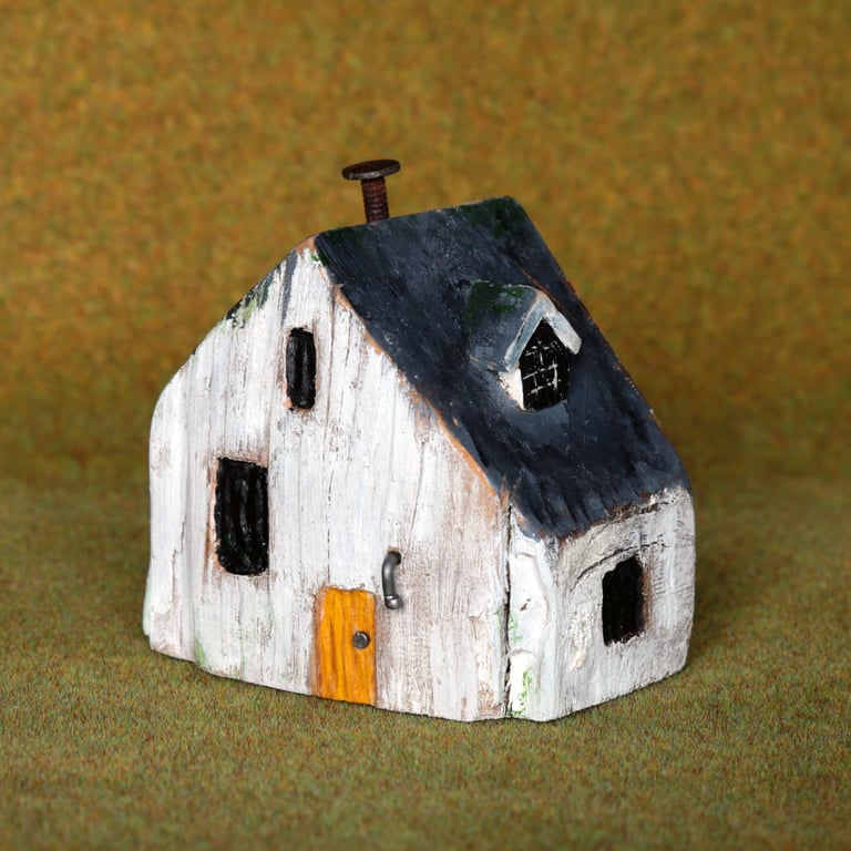 Scottish island Inspired Wonky Driftwood Cottage 