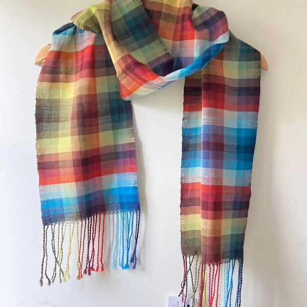 15 Shades of Staithes  Handwoven Cotton Scarf