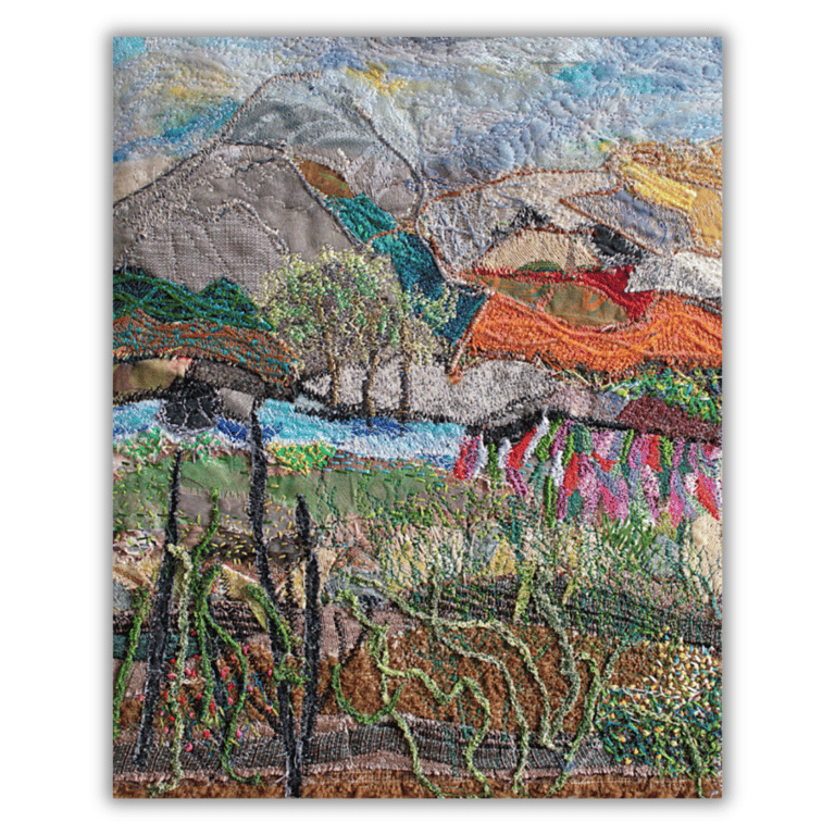 Textile landscape - Scotland - eco gift - wall hanging - ready to hang