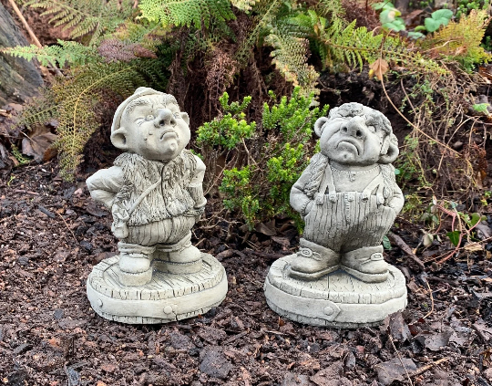 Dennis the Inn Keeper and Doug the Brewer Stone Garden Ornament