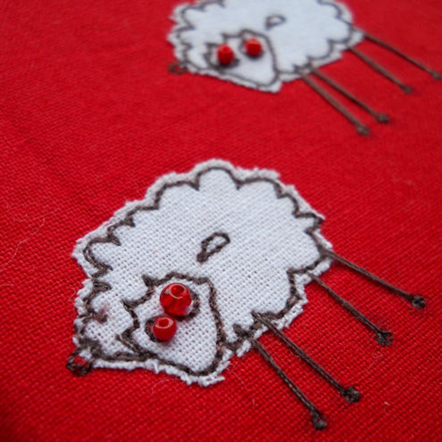 zombie sheep embroidered notebook