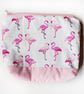Handmade flamingo makeup bag, travel bag, accessories bag - Image 5
