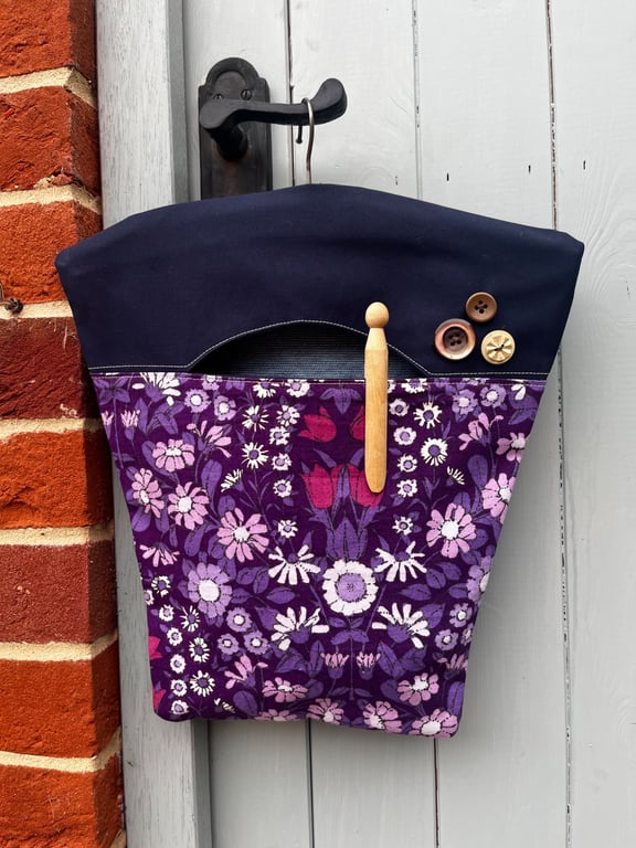 Vintage Daisy Chain Cotton Peg Bag